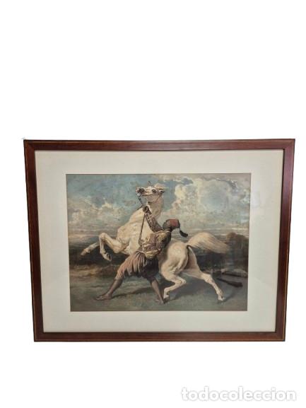 Arte: L&aacute;mina Enmarcada - &rdquo;El Orgullo del Baj&aacute;&rdquo; (The Pasha's Pride o Le cheval du pacha), - Alfred de Dreux