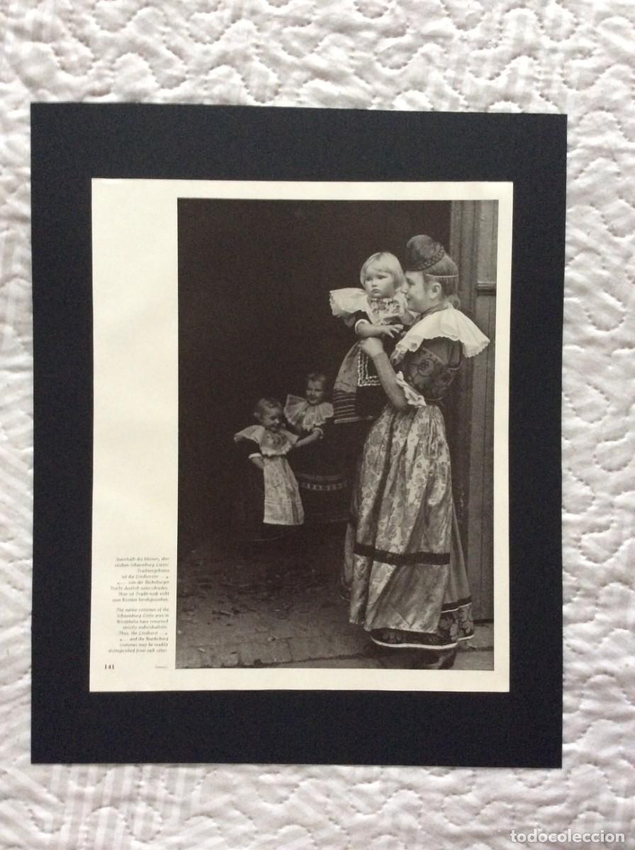 Arte: Costumes, vilas, paisagens rurais e urbanas, cidad&atilde;os da Alemanha p&oacute;s - guerra, 1950. L&aacute;mina fotog