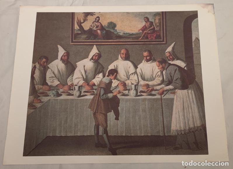 Arte: LAMINA EL MUNDO, SAN HUGO EN EL REFECTORIO, ZURBARAN