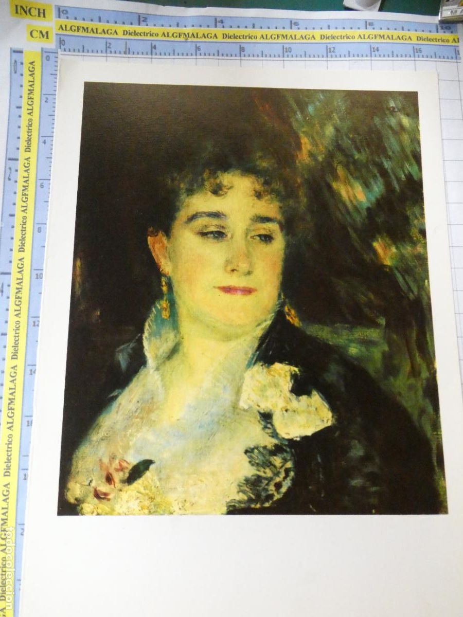 Arte: L&Aacute;MINA ARTE PINTURA. RETRATO ESPOSA GEORGES CHARPENTIER DE AUGUSTE RENOIR. 49