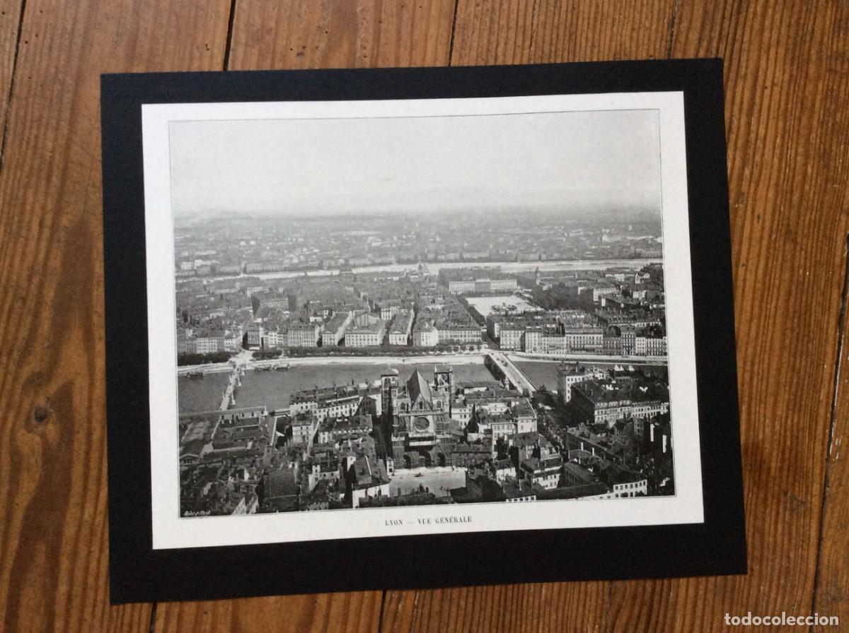 Arte: Lyon - Vue g&eacute;n&eacute;rale - L&aacute;mina fotogr&aacute;fica monocrom&aacute;tica do s&eacute;culo XIX. Envio gr&aacute;tis