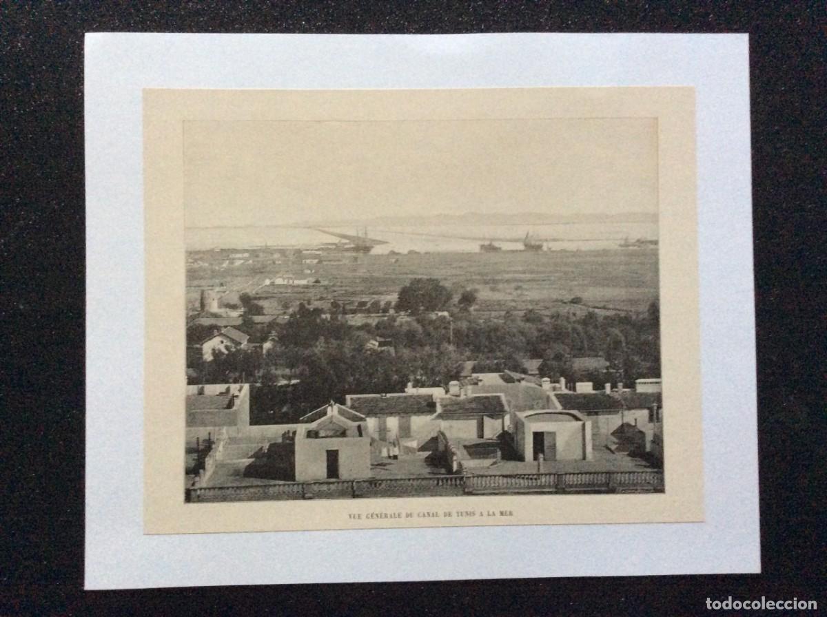 Arte: Vue g&eacute;n&eacute;rale du canal de Tunis. L&aacute;mina fotogr. monocrom&aacute;tica do s&eacute;culo XIX. Envio gr&aacute;tis