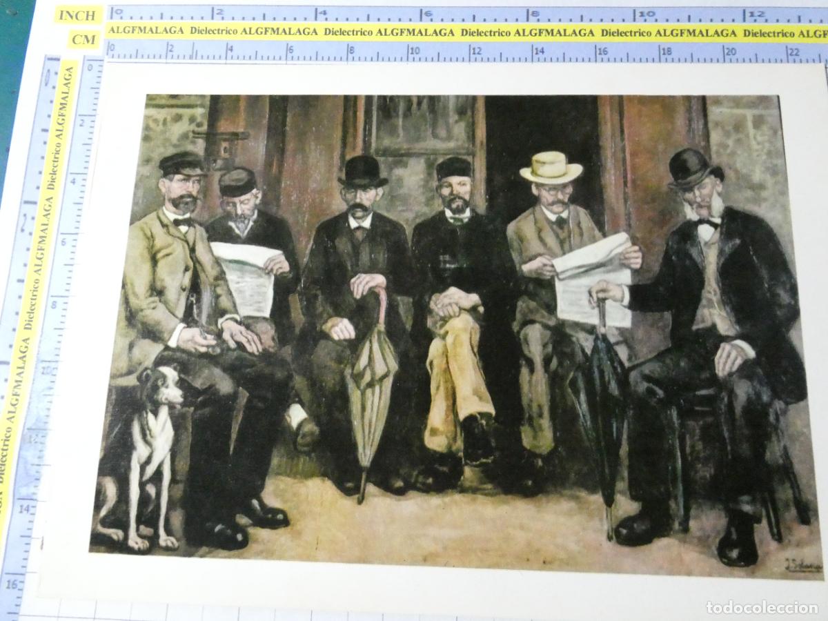Arte: L&Aacute;MINA ARTE PINTURA. LA REUNI&Oacute;N DE LA BOTICA DE JOS&Eacute; GUTI&Eacute;RREZ SOLANA. 11