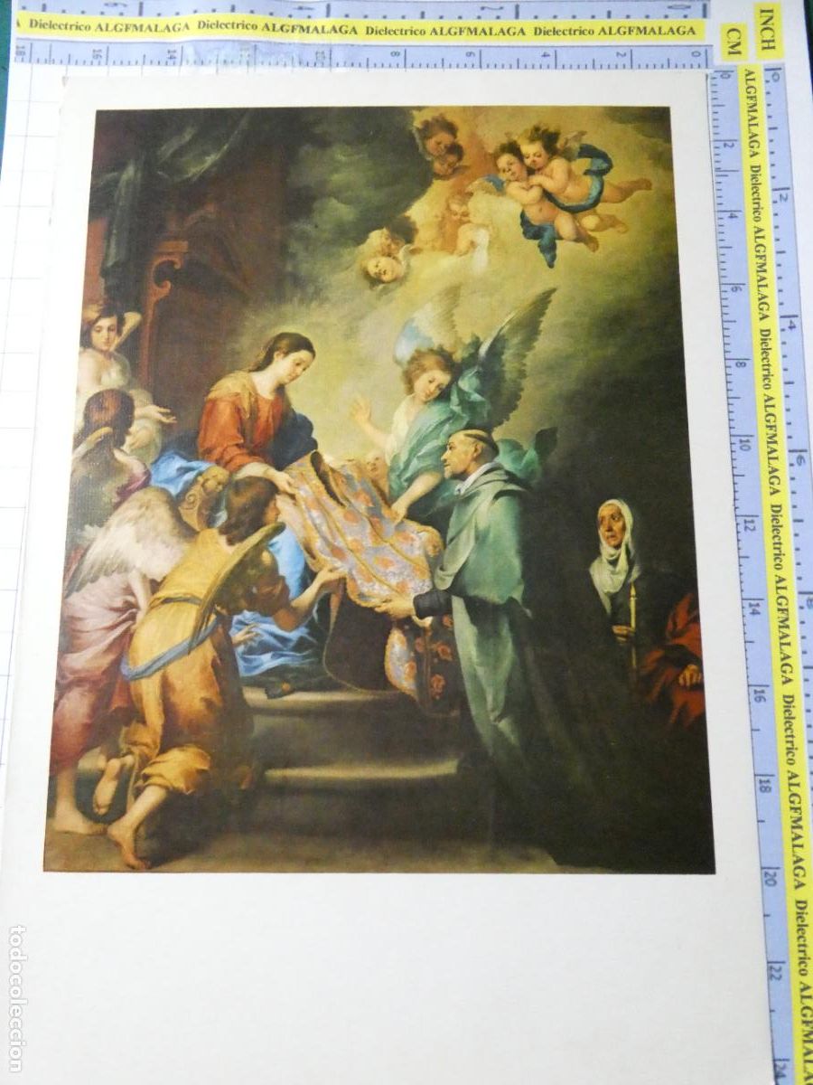 Arte: L&Aacute;MINA ARTE PINTURA. APARICI&Oacute;N DE LA VIRGEN A SAN ILDEFONSO DE BARTOLOM&Eacute; ESTEBAN MURILLO. 12