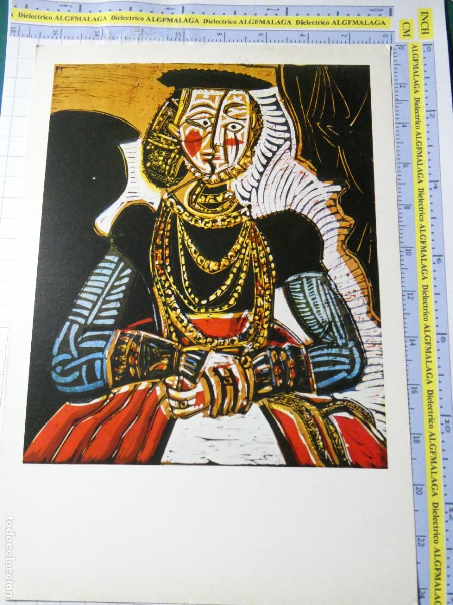 Arte: L&Aacute;MINA ARTE PINTURA. BUSTO DE MUJER SEG&Uacute;N CRANACH EL JOVEN DE PABLO PICASSO. 15