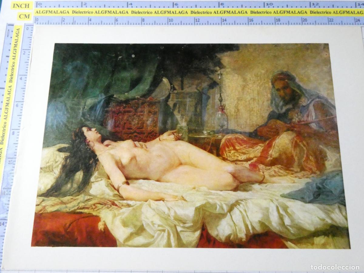 Arte: L&Aacute;MINA ARTE PINTURA. LA ODALISCA DE MARIANO FORTUNY. 24