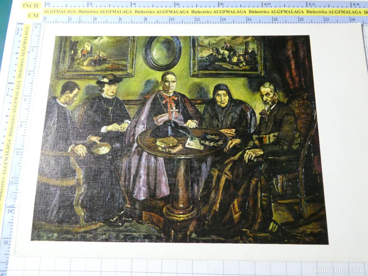 Arte: L&Aacute;MINA ARTE PINTURA. LA VISITA DEL OBISPO DE JOS&Eacute; GUTI&Eacute;RREZ SOLANA. 28