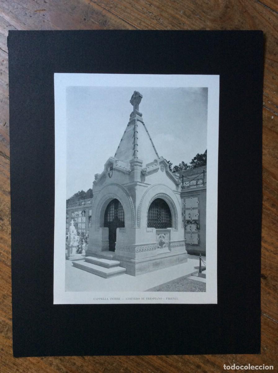 Arte: Arquitetura italiana - Capella interi - Cemitero de trespiano - Firenze. L&aacute;mina fotog. de 191?