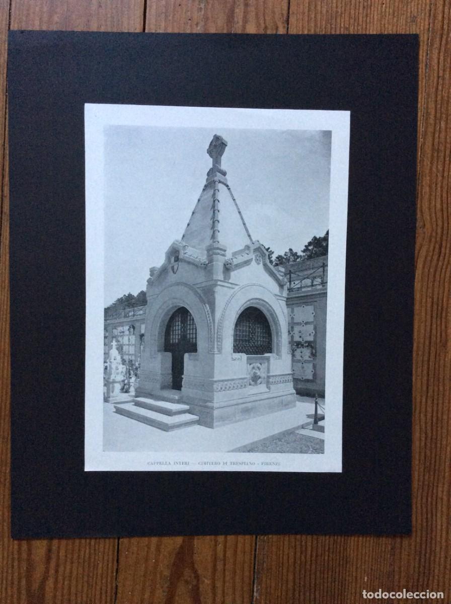Arte: Arquitetura italiana - Capella interi - Cemitero de trespiano - Firenze. L&aacute;mina fotog. de 191?