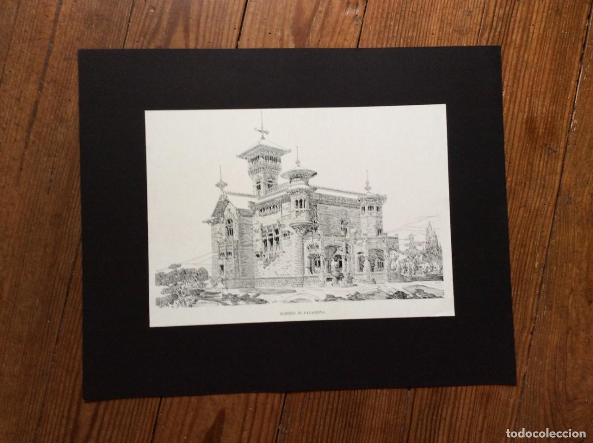 Arte: L&acute;architettura italiana - Schizzo di Palazzina, 191? Envio gr&aacute;tis
