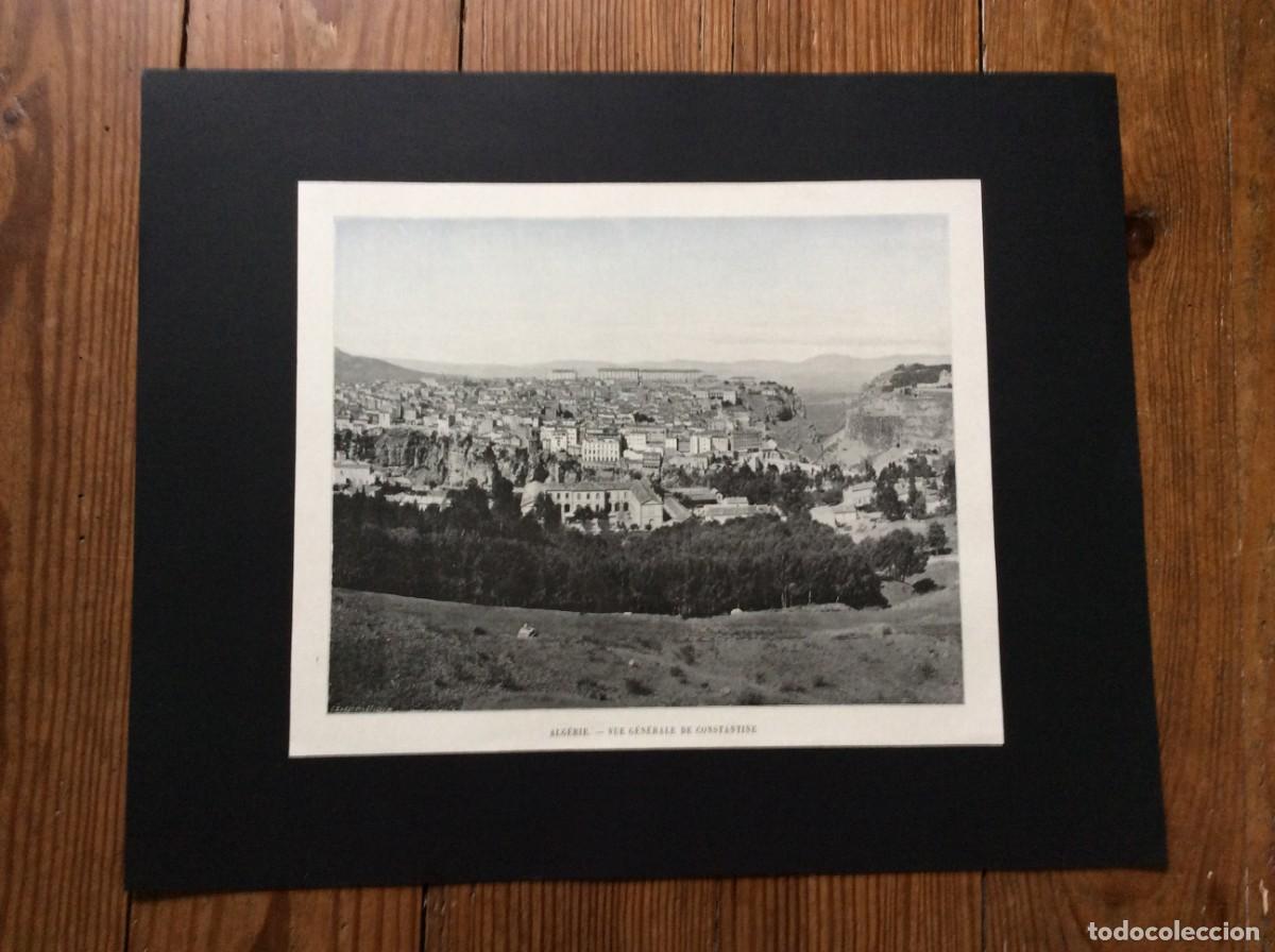 Arte: Alg&eacute;rie - Vue g&eacute;n&eacute;rale de Constantine. L&aacute;mina fotogr. monocrom&aacute;tica do s&eacute;c. XIX. Envio gr&aacute;tis