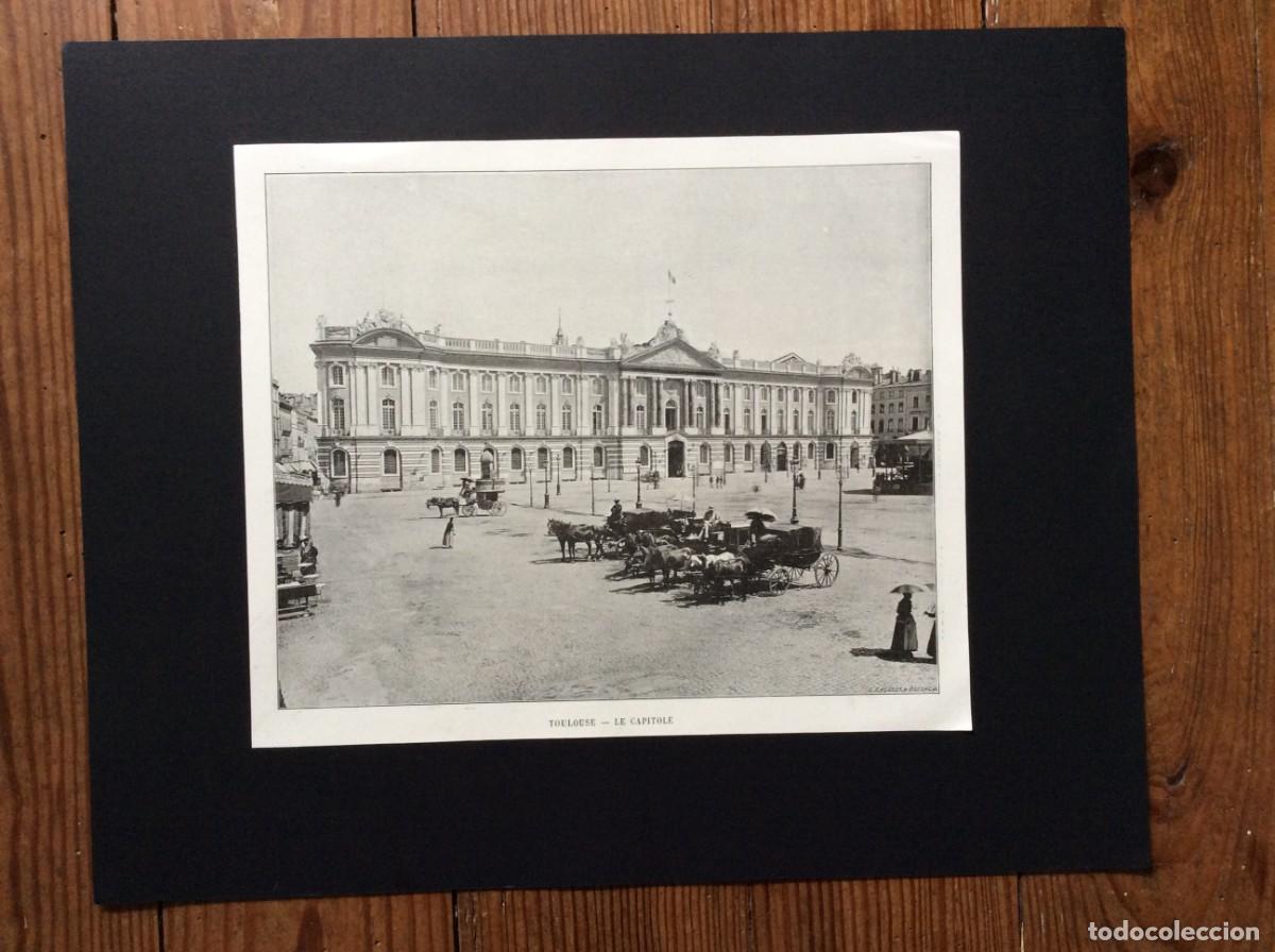 Arte: toulouse - Le Capoitole. L&aacute;mina fotogr. monocrom&aacute;tica do s&eacute;c. XIX. Envio gr&aacute;tis