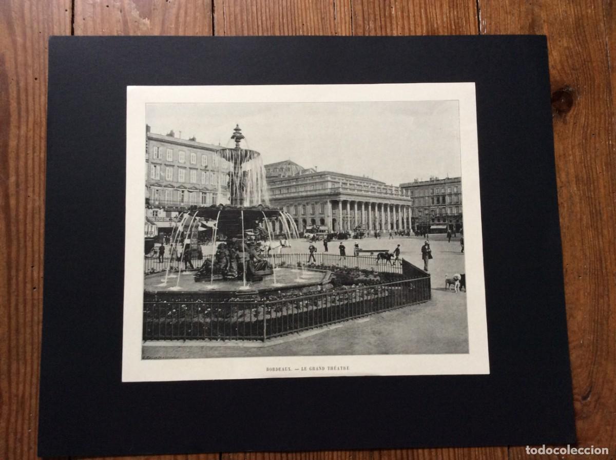 Arte: Bordeaux - Le Grand Th&eacute;atre. L&aacute;mina fotogr. monocrom&aacute;tica do s&eacute;c. XIX. Envio gr&aacute;tis