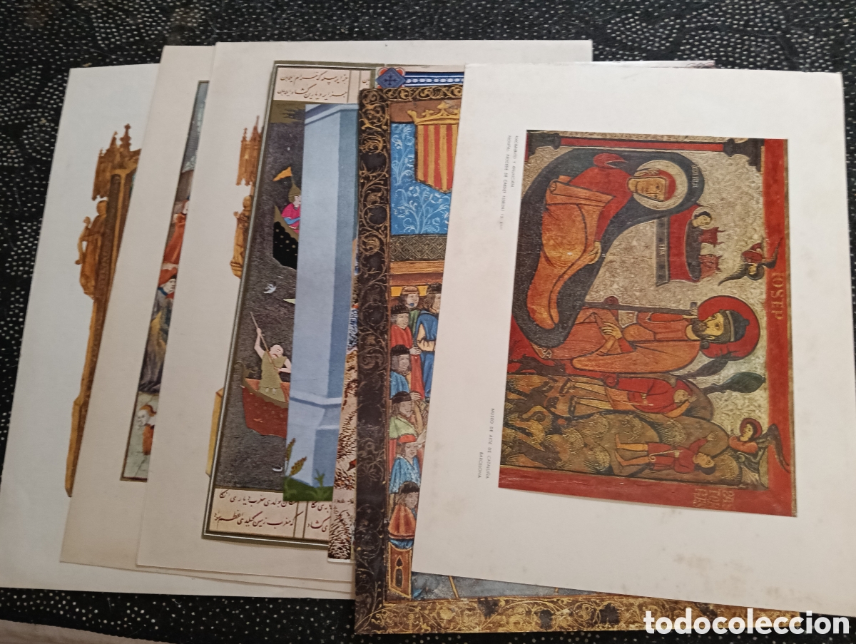 Arte: Lote de 9 copias de laminas con motivos medievales en buen estado. c 93