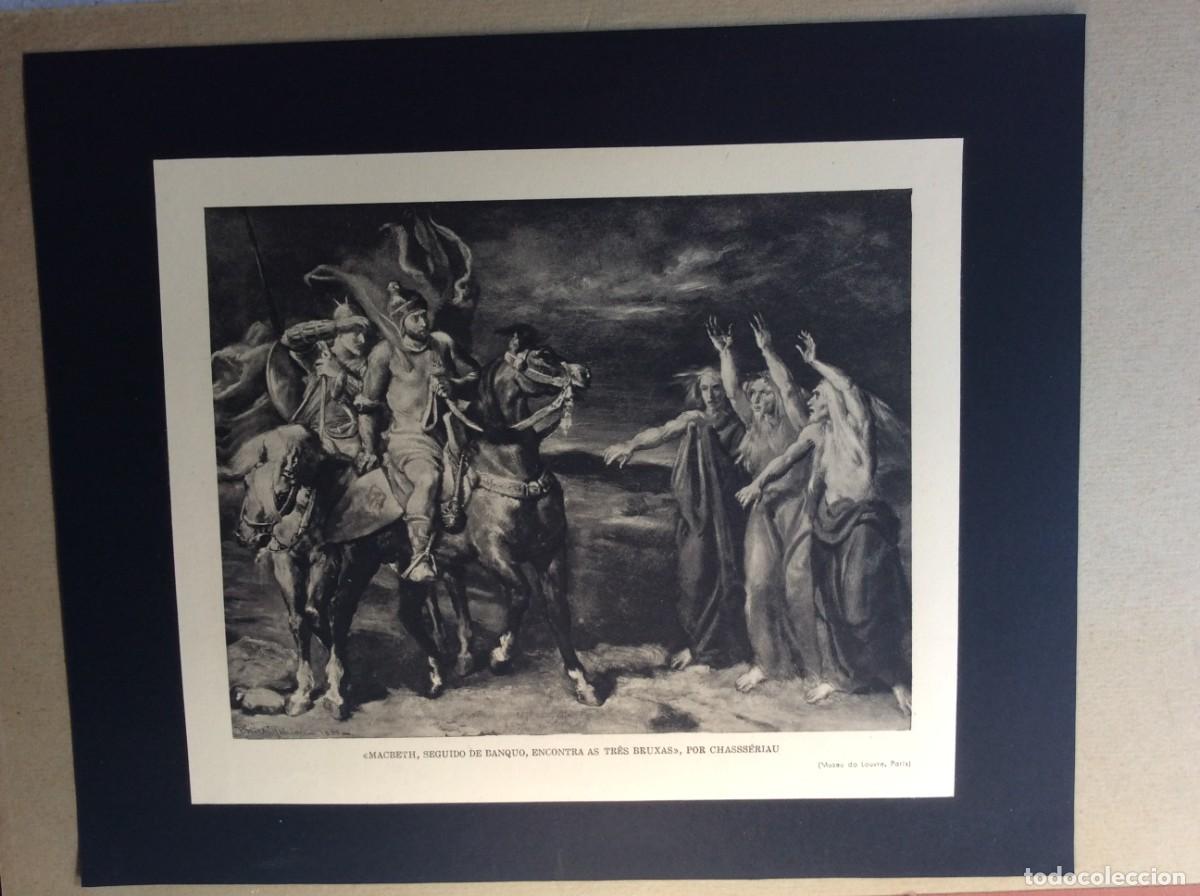Arte: Macbeth, seguido de Banquo, encontra as tr&ecirc;s bruxas. Ano 1941. Envio gr&aacute;tis