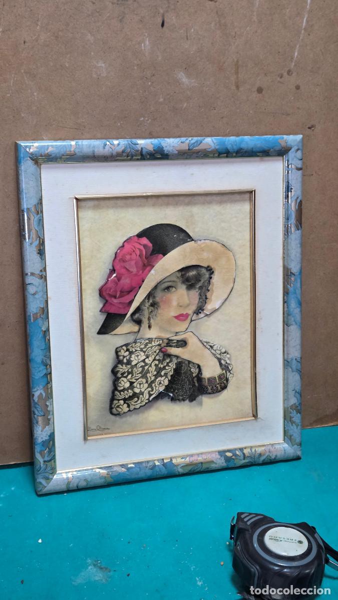 Arte: cuadro con mujer en relieves