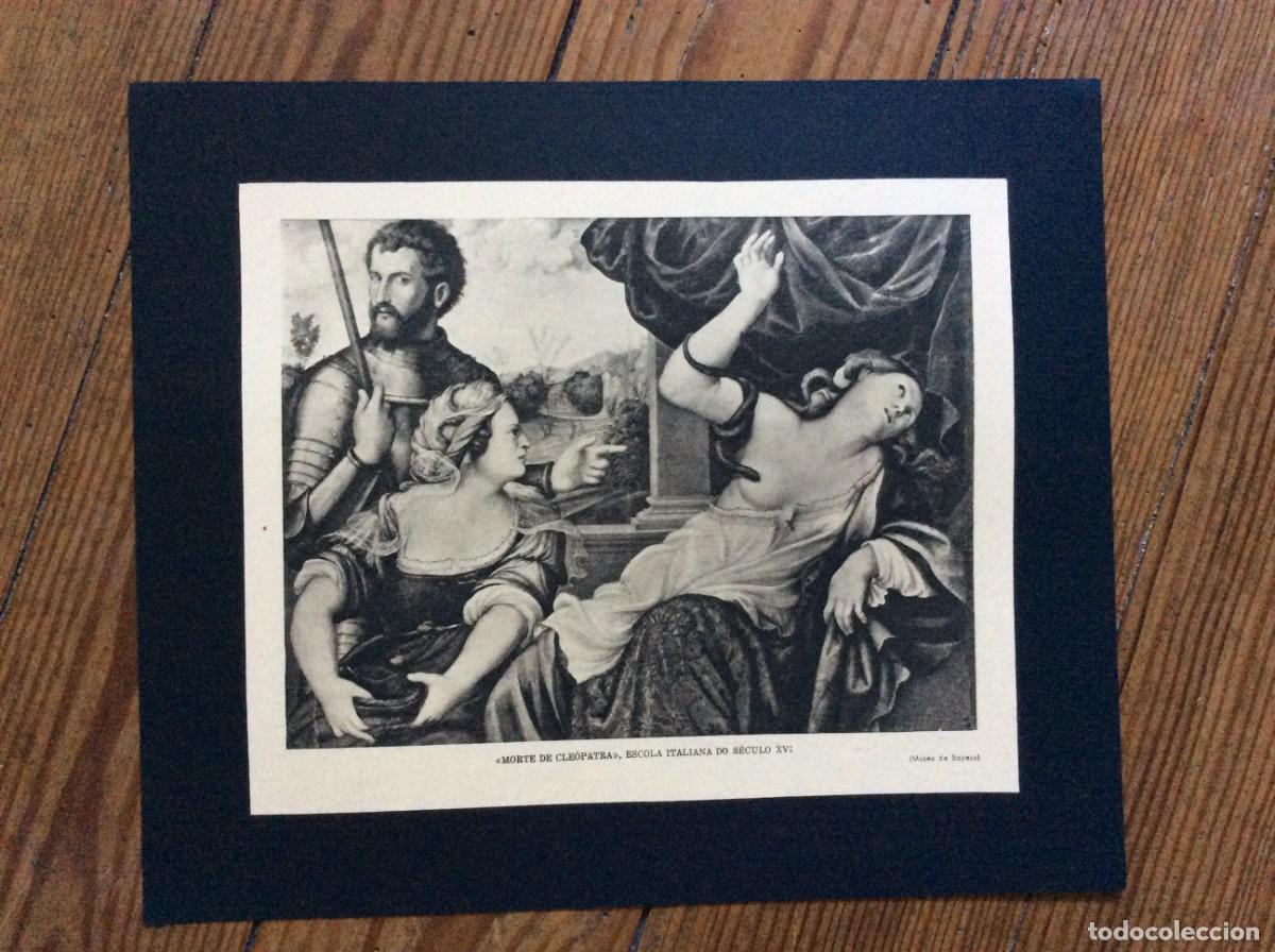 Arte: Drama hist&oacute;rico - Morte de Cle&oacute;patra. Escola italiana do s&eacute;culo XVI. Ano 1941. Envio gr&aacute;tis