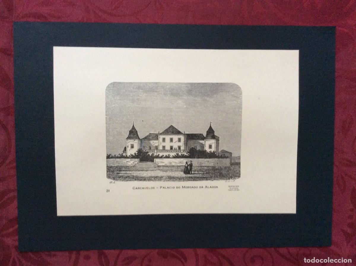 Arte: Carcavelos - Palacio do Morgado do Alagoa. Fotogravura de 1936, numerada. Envio gr&aacute;tis