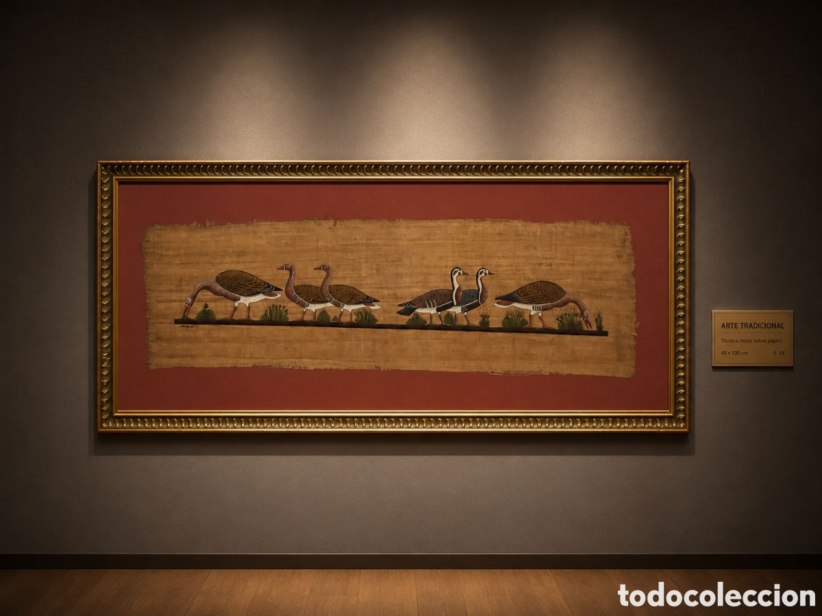 Arte: Papiro egipcio apaisado: La ic&oacute;nica pintura de las Ocas de Meidum&nbsp;