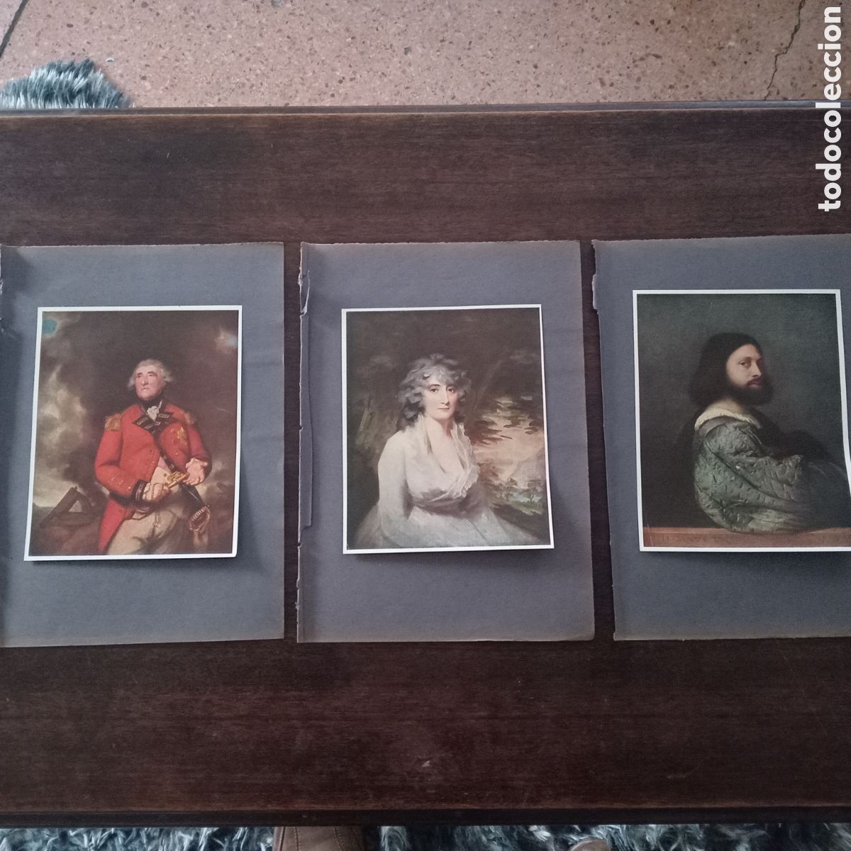 Arte: LOTE 3 LAMINAS ANTIGUAS CON RETRATOS BARROCO