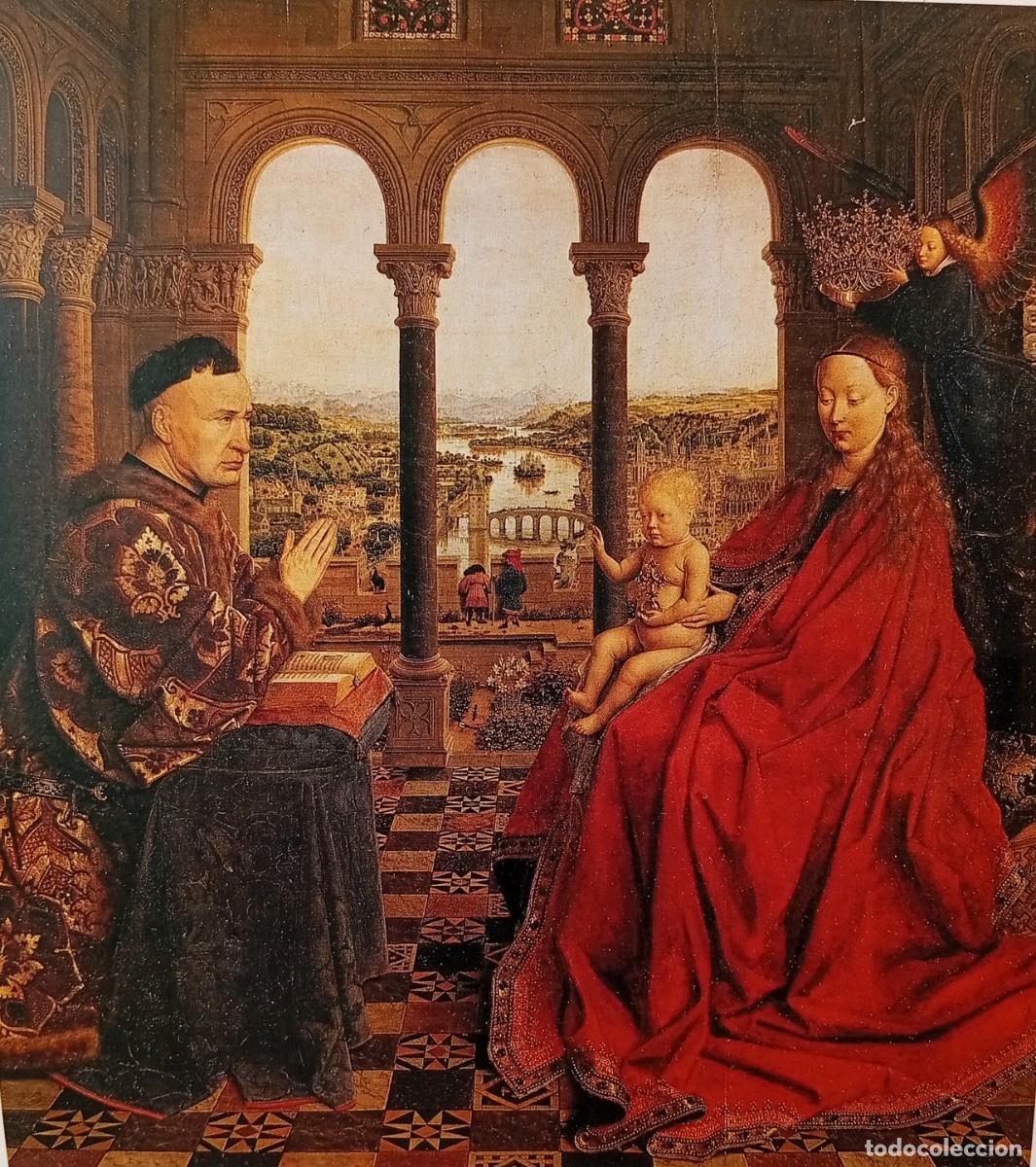 Arte: L&aacute;mina de Iv&aacute;n Van Eyck, virgen del Canciller Rolin