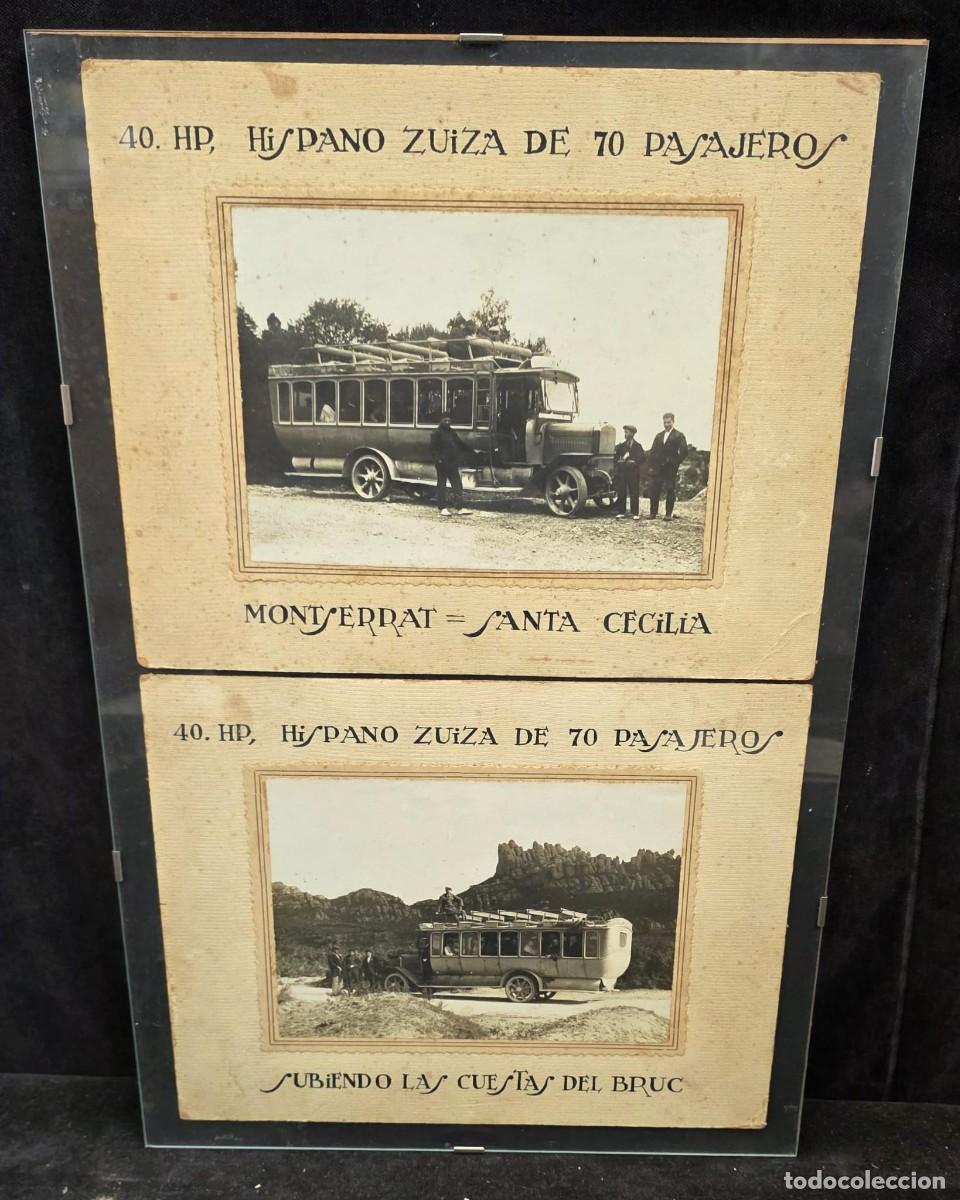 Arte: L&aacute;mina Original con 2 Fotograf&iacute;as Hispano Suiza 40 HP 70 Pasajeros &ndash; 1920-30
