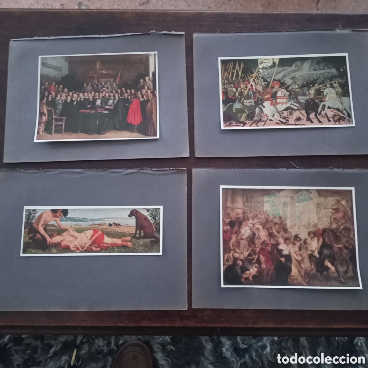 Arte: 4 LAMINAS CON MAS DE 120 A&Ntilde;OS SANAS