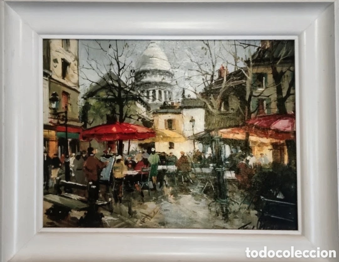Kunst: L&aacute;mina enmarcada, escena de Paris.