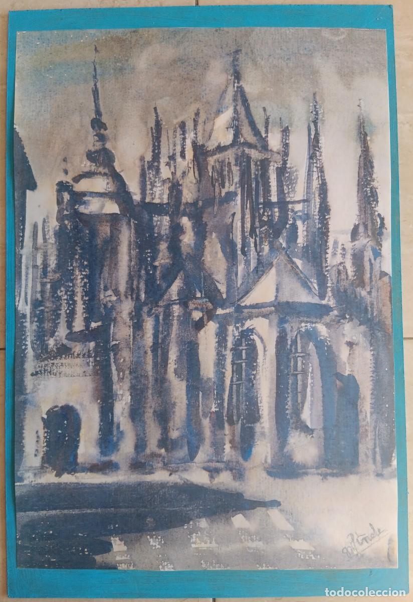 Arte: PI&Ntilde;OLE. L&Aacute;MINA VINTAGE PEGADA A TABLERO. MEDIDAS: 45 X 30. VER FOTOS.