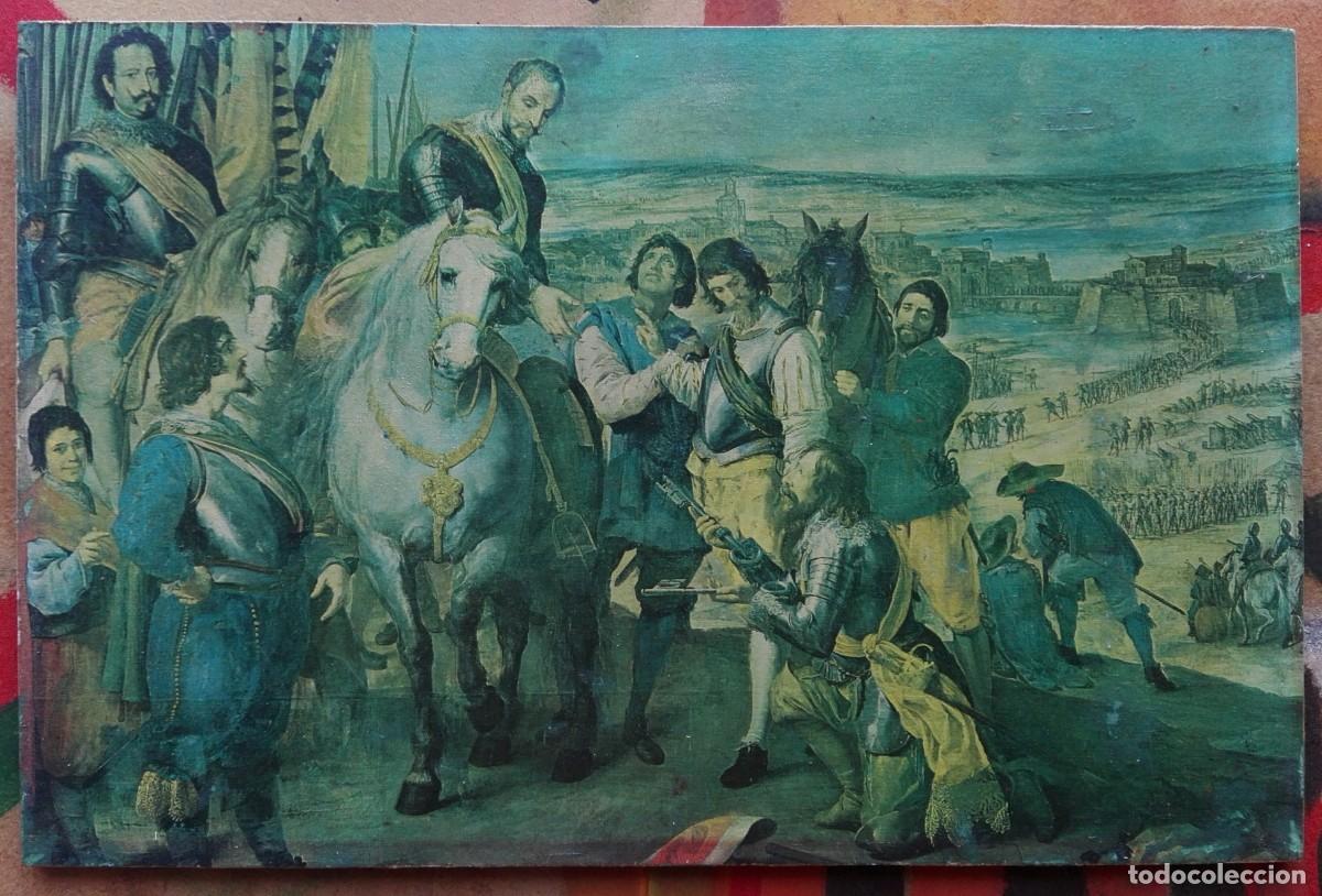 Arte: ANTIGUA L&Aacute;MINA PEGADA A TABLA DE MADERA. LA RENDICI&Oacute;N DE JULIERS DE JUSEPE LEONARDO. 32 X 21.