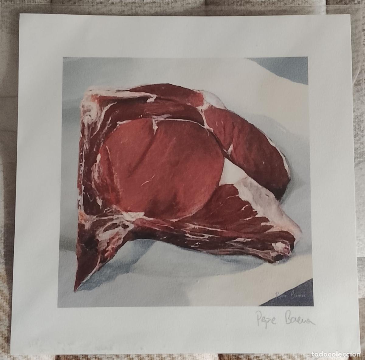 Arte: CARNE - GADITANO PEPE BAENA . IMPRESION OBRA . FIRMA ORIGINAL DEL AUTOR A LAPIZ - CADIZ 23X23