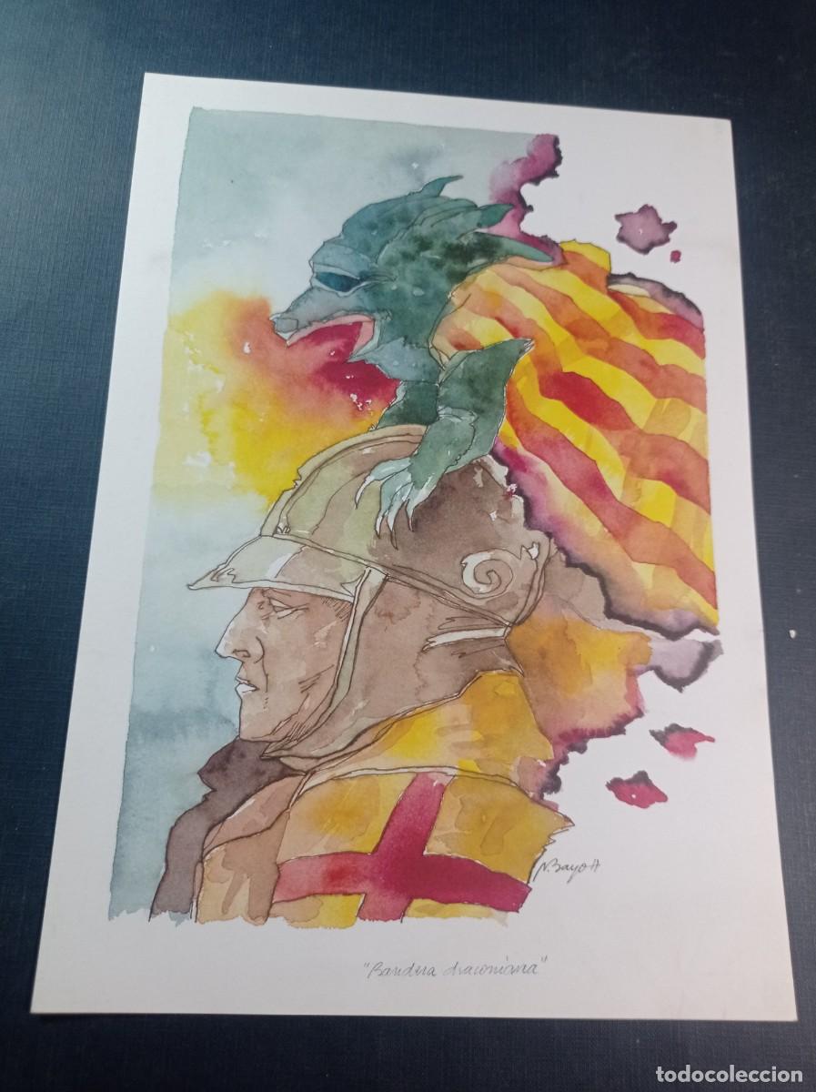 Arte: BANDERA DRACONIANA. SAN JORGE Y EL DRAG&Oacute;N. BANDERA DE ARAG&Oacute;N. NATALIO BAYO. L&Aacute;MINA. VER +++++