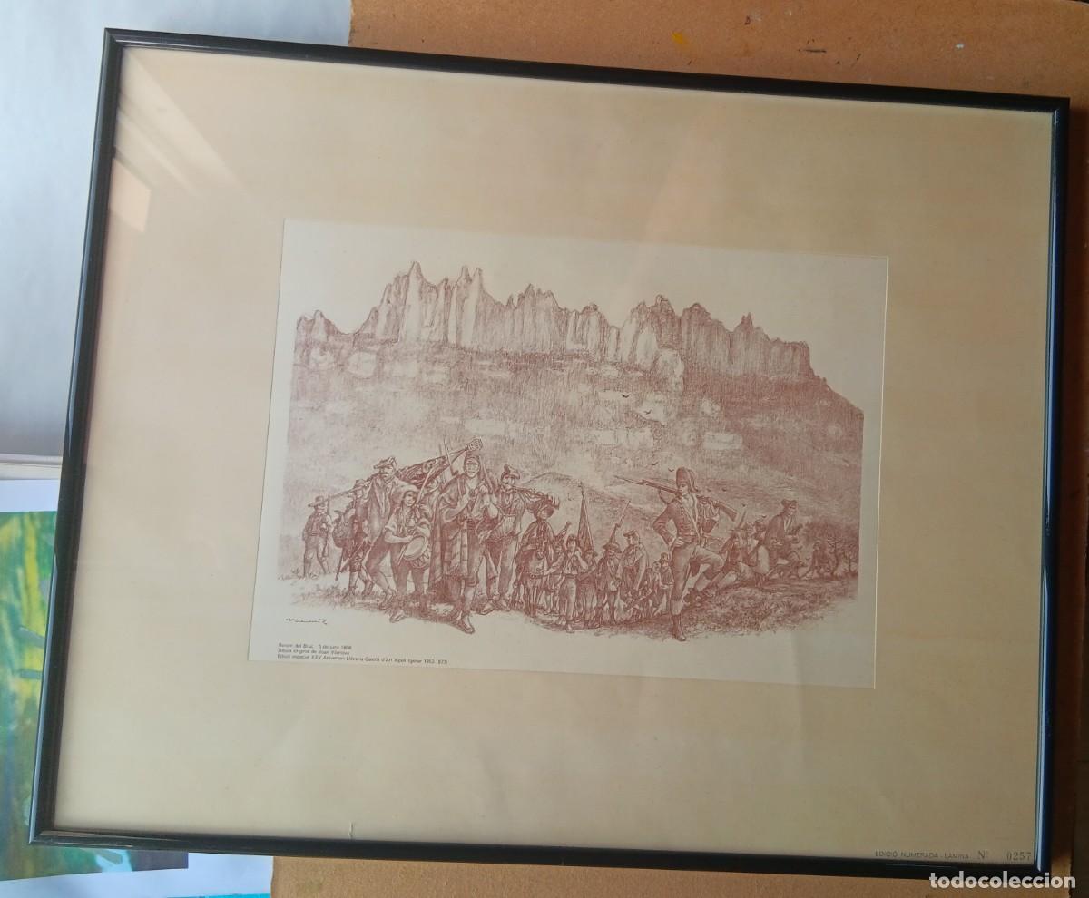 Arte: JOAN VILANOVA. RETORN DEL BRUC, 6 JUNY 1808. L&Aacute;MINA N&ordm; 0257 ART XIPELL. ENMARCADA 51 X 41.