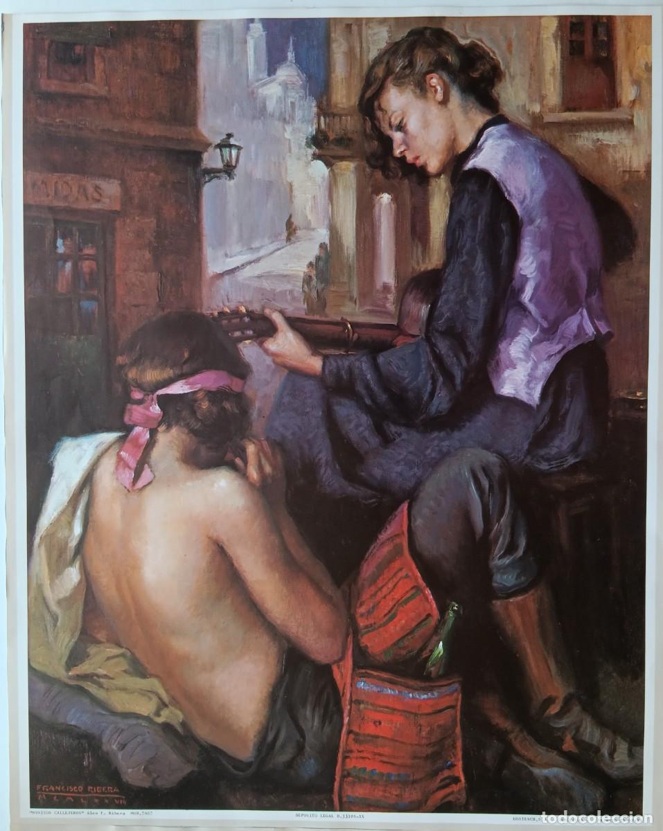Arte: LAMINA ANTIGUA FRANCISCO RIBERA. &rdquo;M&Uacute;SICOS CALLEJEROS&rdquo;. PRINTED IN SPAIN. DEPOSITO LEGAL B. 33106-XX.