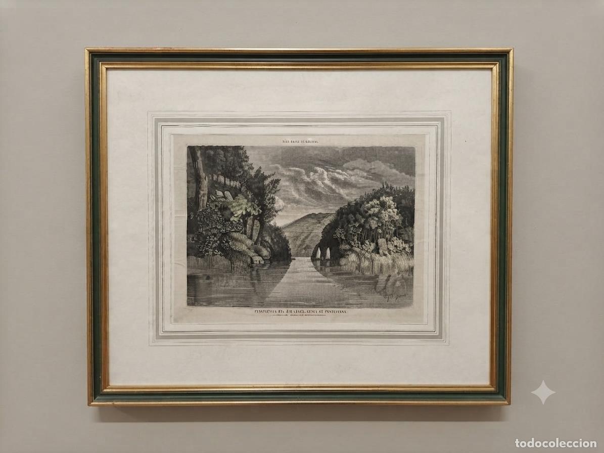 Art: R&iacute;o L&eacute;rez, Pontevedra. Ilustraci&oacute;n art&iacute;stica, Guisasola. 1900. Enmarcada