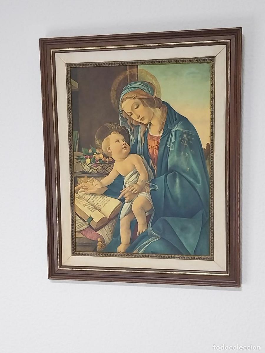 Arte: Cuadro &rdquo;La Virgen del Libro&rdquo; de Botticelli - Enmarcado Cl&aacute;sico (49,5x39,5 cm)