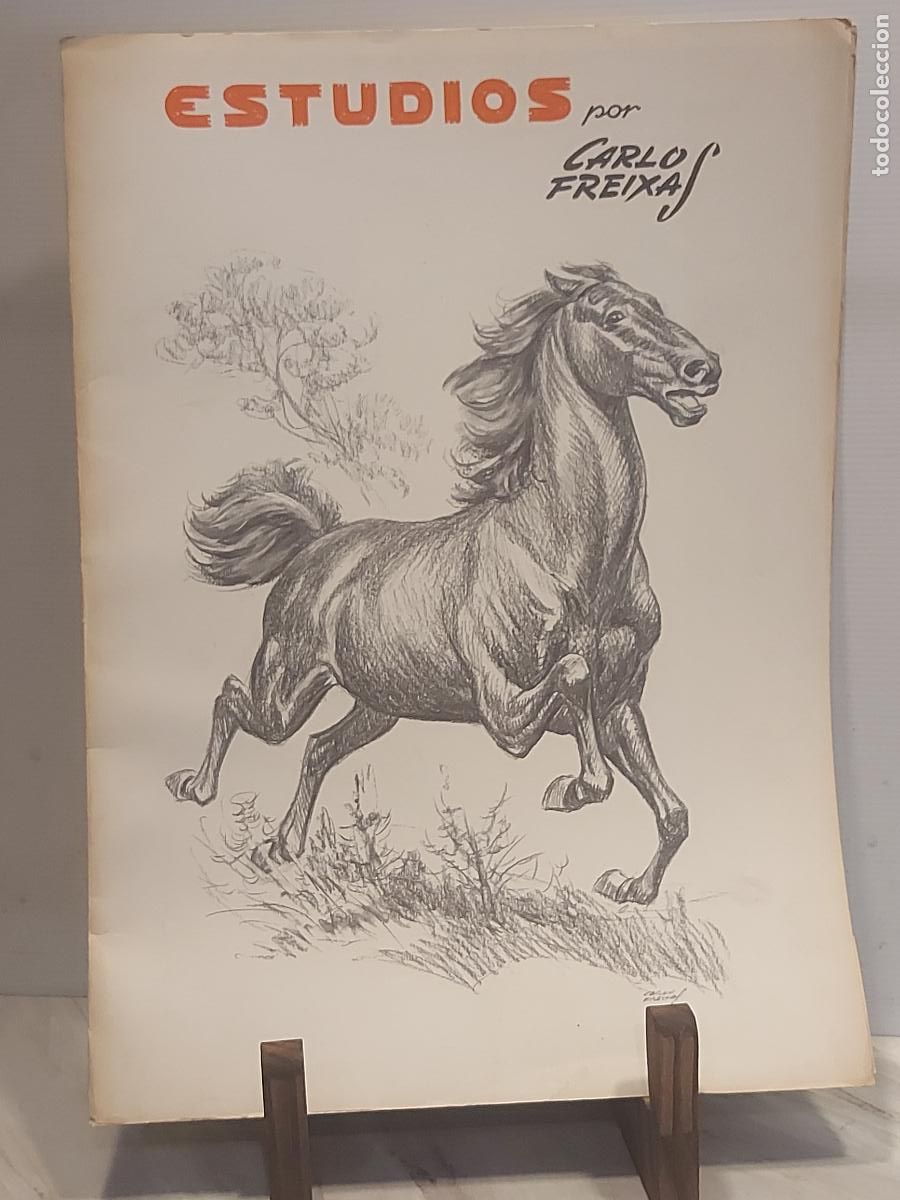 Arte: ESTUDIOS POR CARLOS FREIXAS | N.&ordm; 17 CABALLOS | 8 L&Aacute;MINAS DE DIBUJO | 1982