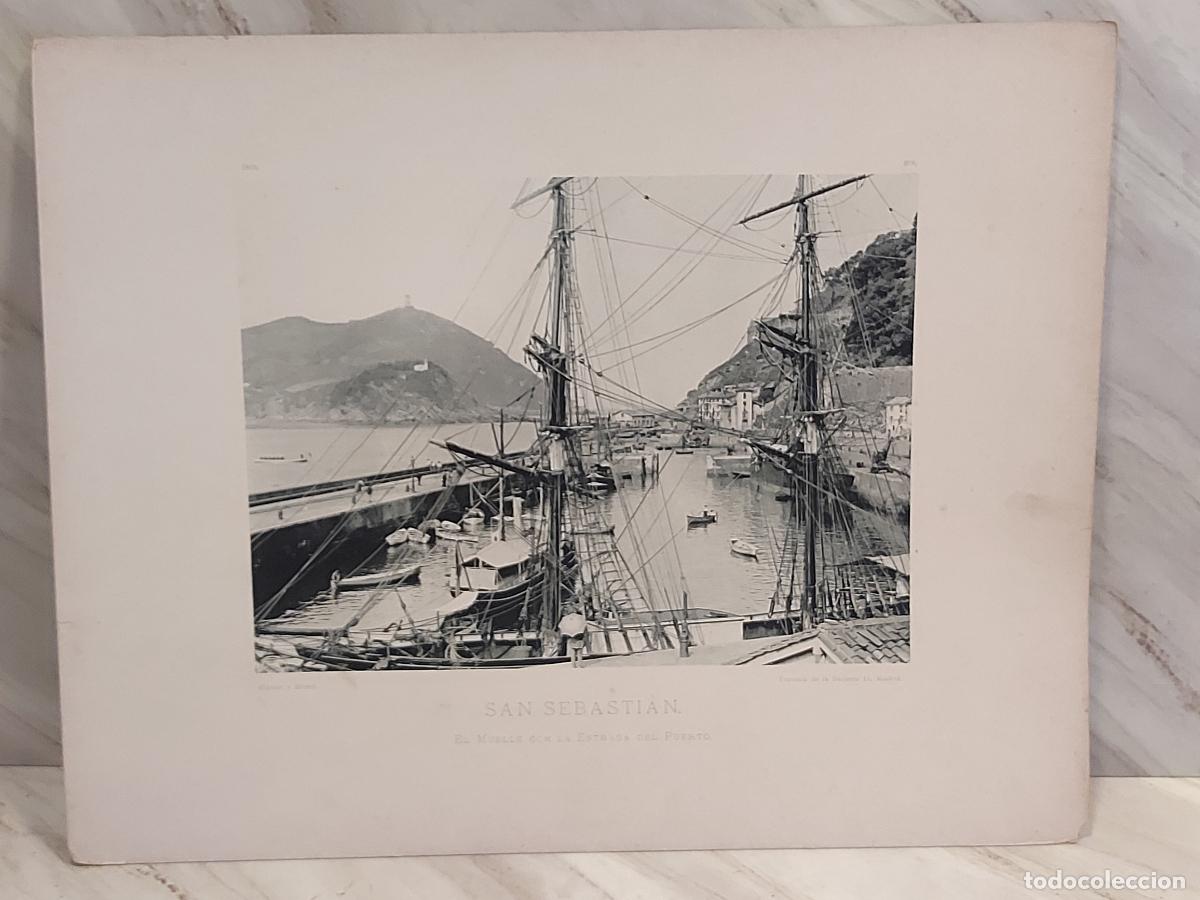 Arte: 1893 | SAN SEBASTI&Aacute;N | MUELLE Y ENTRADA DEL PUERTO | L&Aacute;MINA N.&ordm; 208 | HAUSER Y MENET