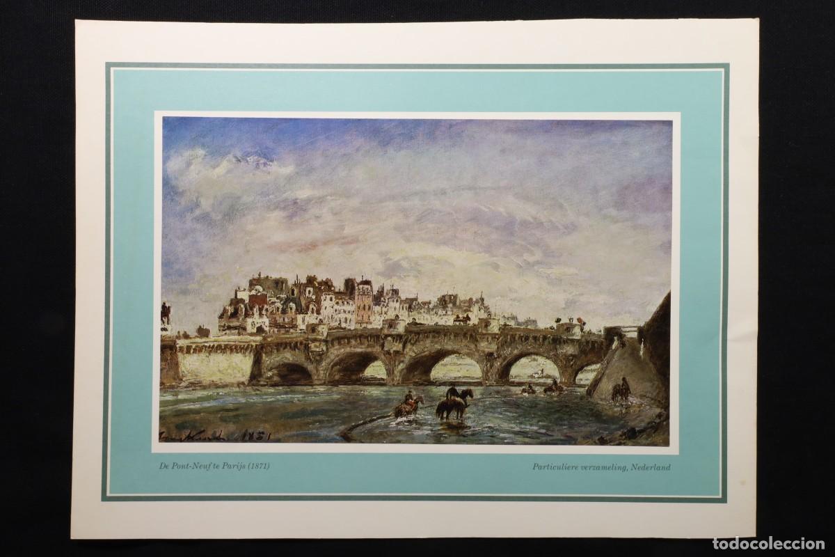Arte: L&aacute;mina Puente Nuevo. Par&iacute;s. 1871 Print Pont Neuf. Paris. 1871 Johan Barthold Jongkind