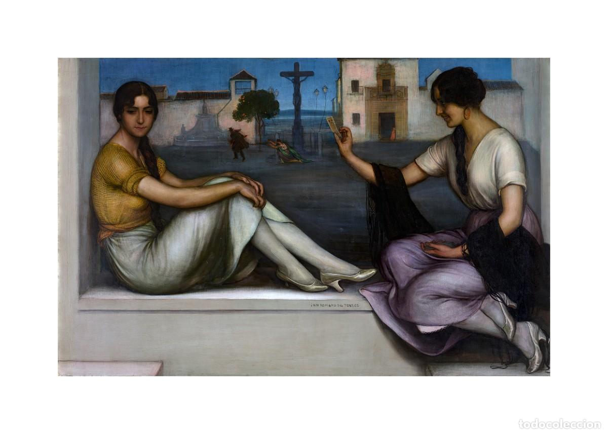 Arte: L&aacute;mina (42 x 30 cm) del cuadro La Buenaventura, de Julio Romero de Torres. Pintura, Arte, C&oacute;rdoba.