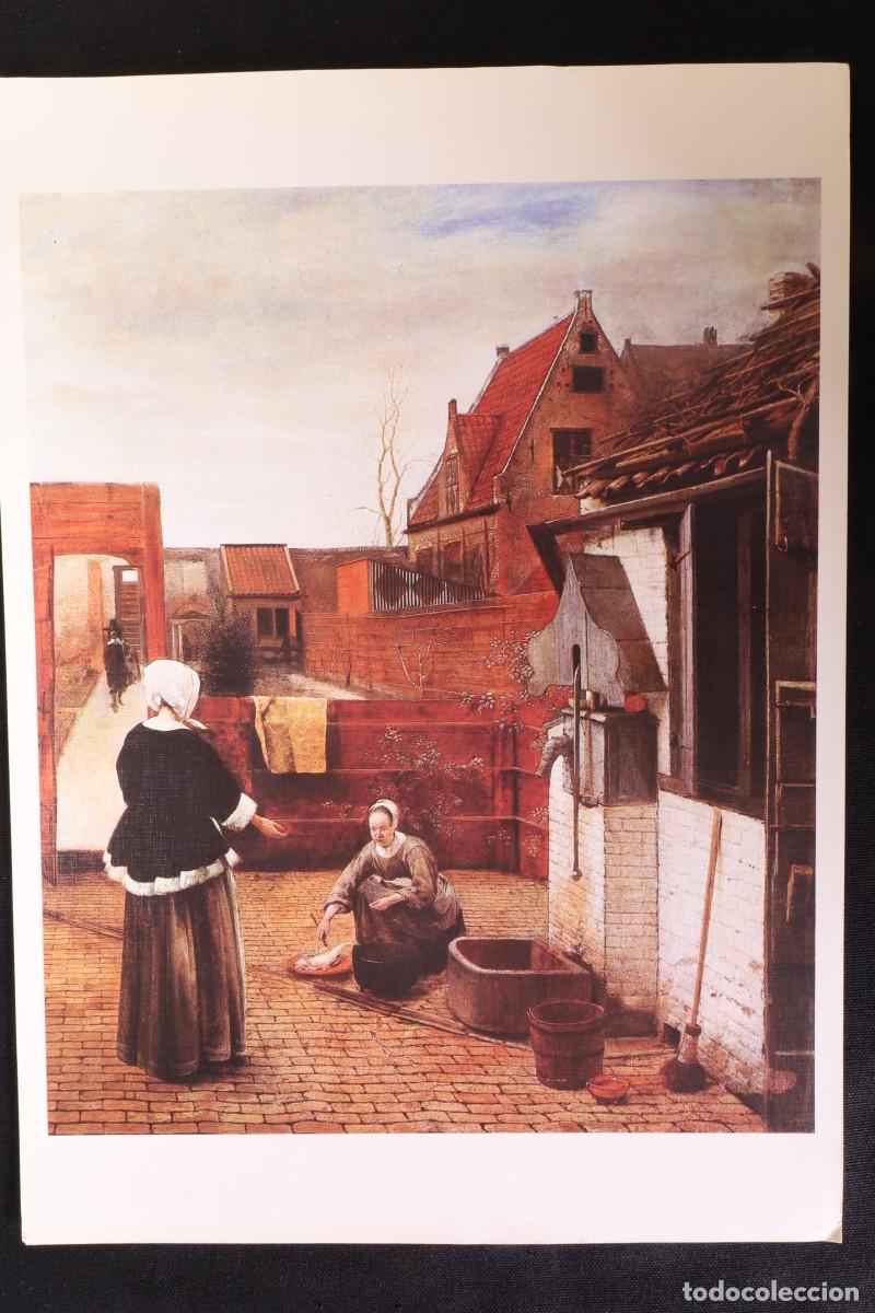 Arte: L&aacute;mina Mujer y su sirvienta en un patio. Pieter de Hooch. 3 Print Woman and her servant
