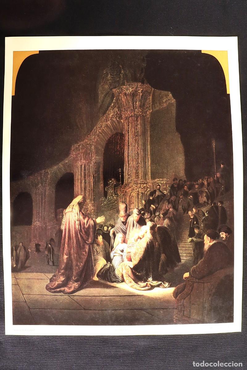 Arte: L&aacute;mina Sime&oacute;n en el Templo. Rembrandt. Print Simeon in the Temple.