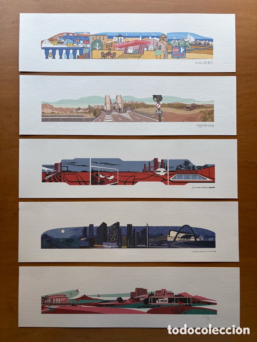 Arte: Colecci&oacute;n Completa 5 L&aacute;minas Originales Gallardo, Tognola, Navascu&eacute;s, Merino, Bernal BMW 2004