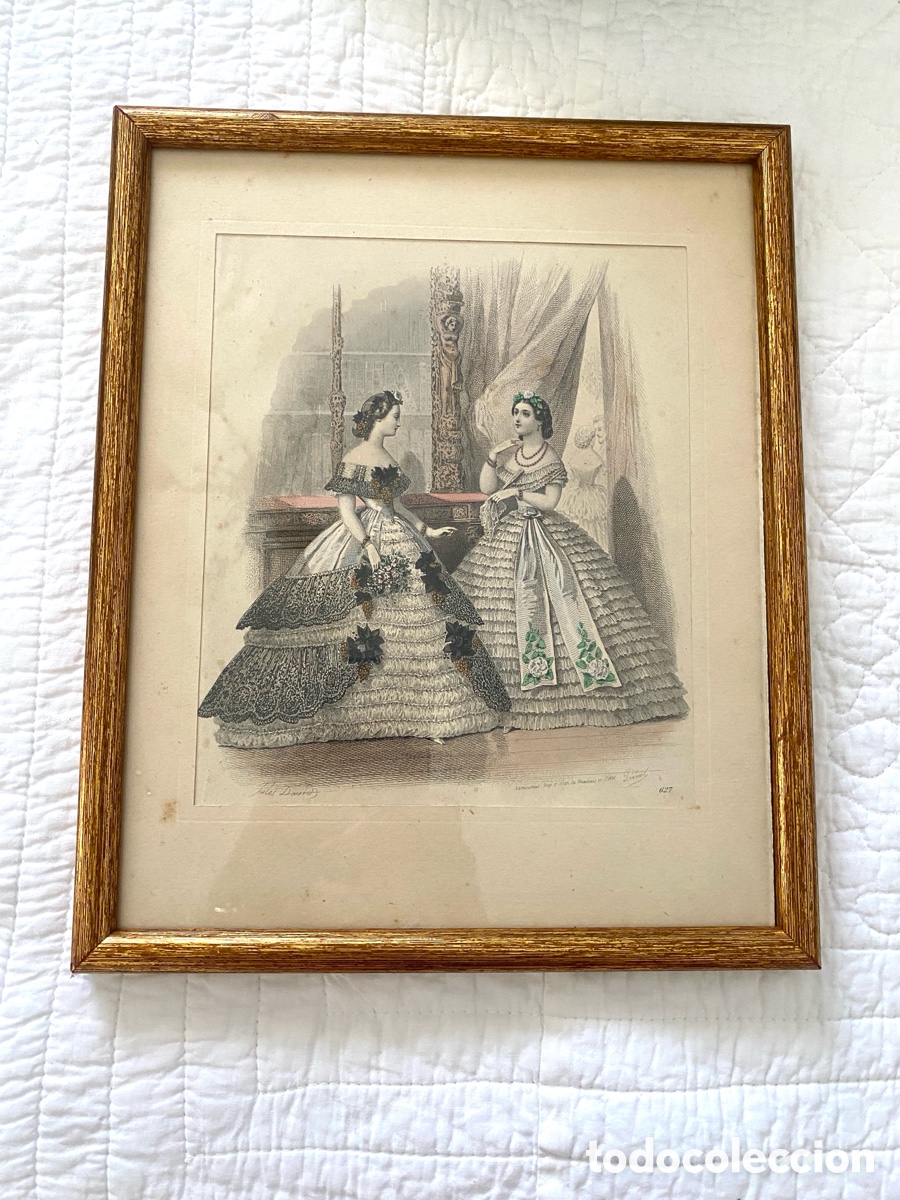 Arte: Cuadro vintage lamina moda