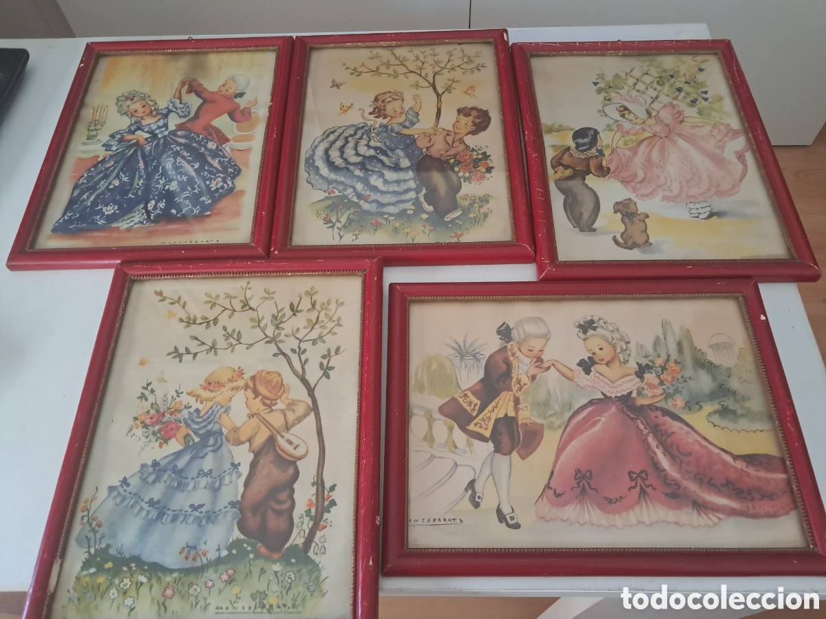 Kunst: MONTSERRAT BARTA, LAMINAS ENMARCADAS. A&Ntilde;OS 50/60 APROX.