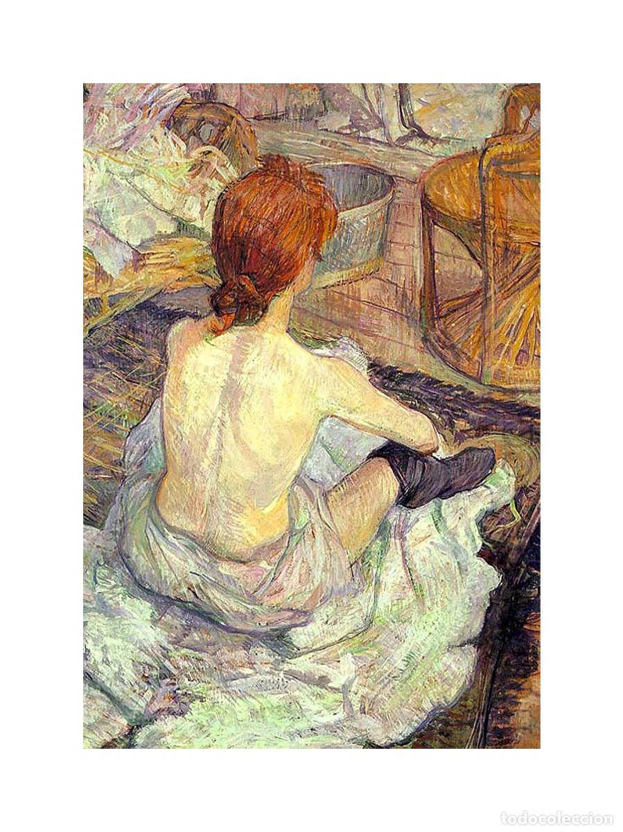 Arte: L&aacute;mina (40 x 30 cm) del cuadro Femme &agrave; sa Toilette, de Henri de Toulouse-Lautrec. Tema: Pintura Arte