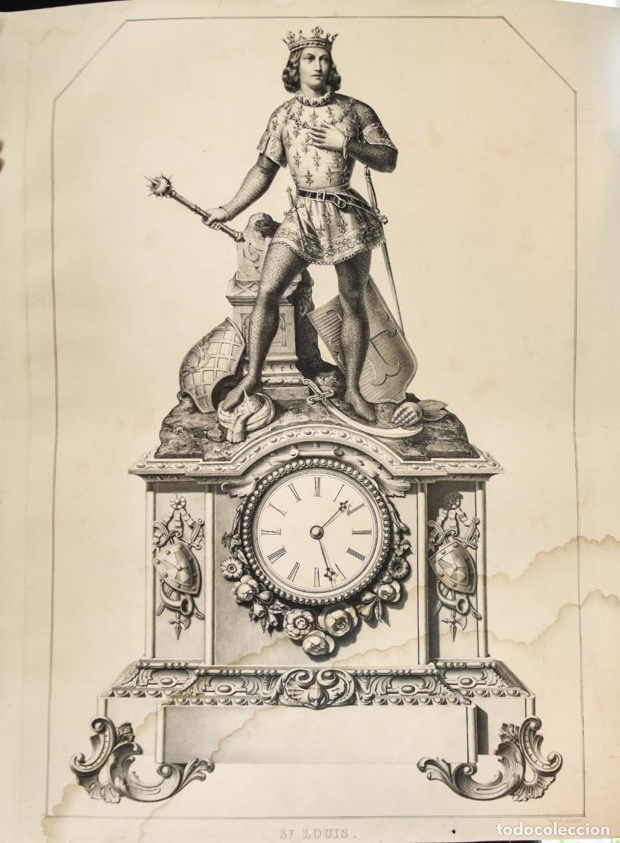 Arte: L&aacute;mina grabada de buen tama&ntilde;o, colecci&oacute;n relojes franceses