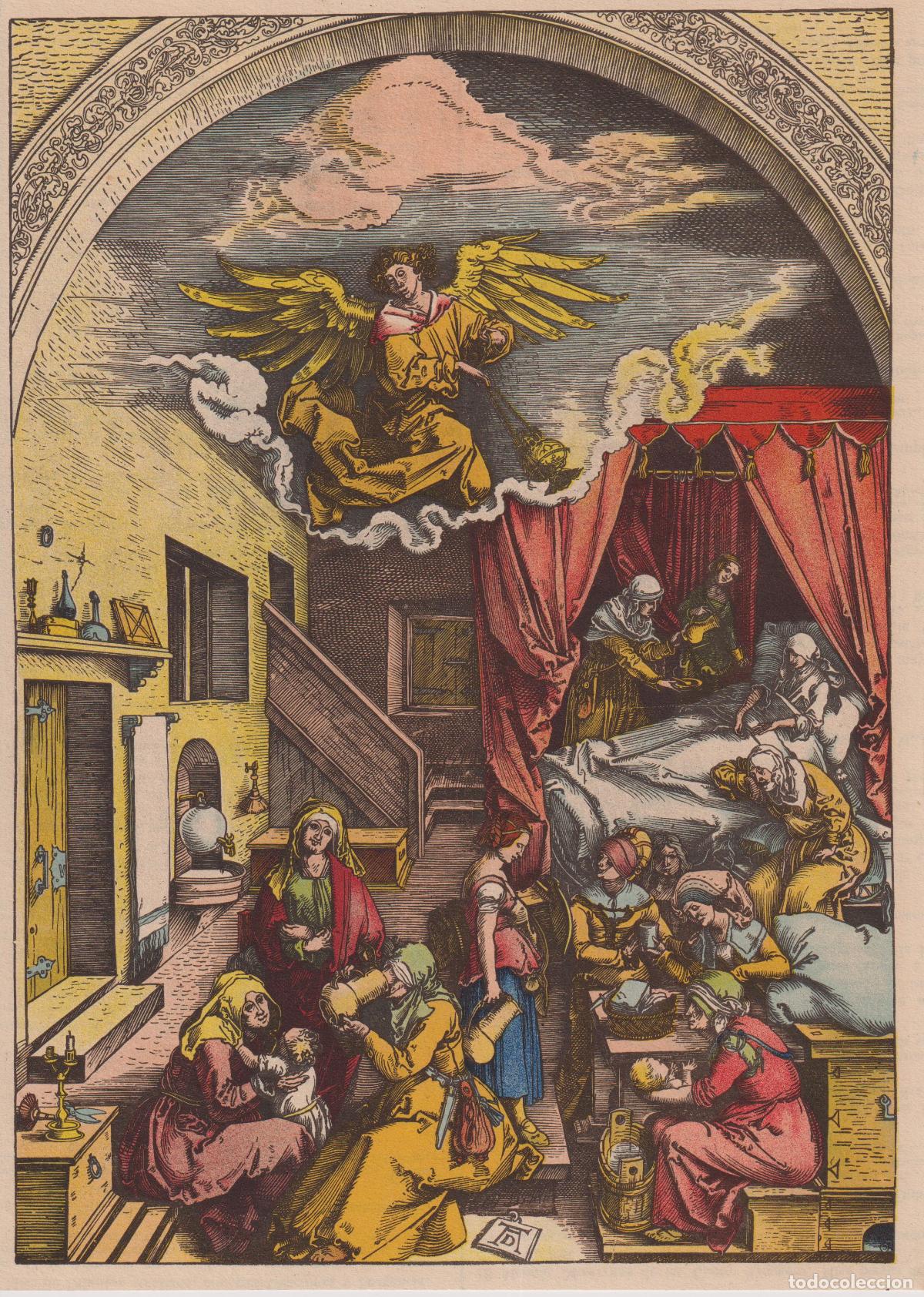 Arte: ANTIGUA L&Aacute;MINA DE UNA OBRA DE ALBERTO DURERO, EL NACIMIENTO DE LA VIRGEN (1503/1504)