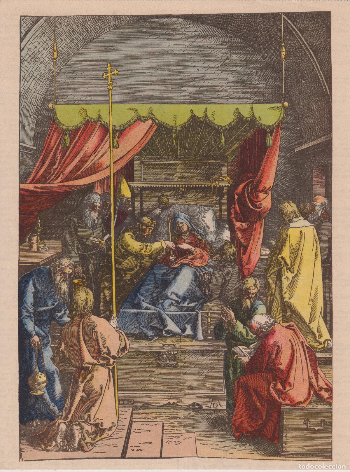 Arte: ANTIGUA L&Aacute;MINA DE UNA OBRA DE ALBERTO DURERO, LA MUERTE DE LA VIRGEN (1510)