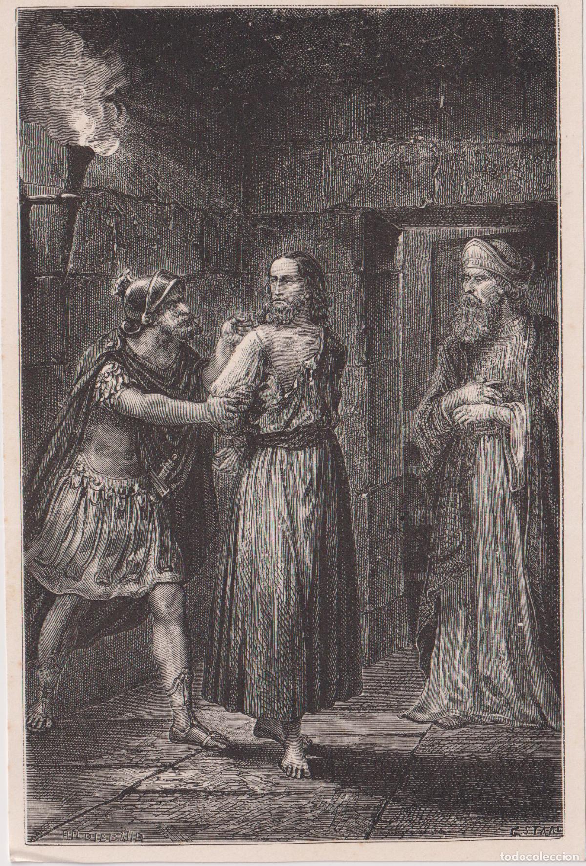 Art: GRABADO QUE ILUSTRA UN PASAJE DE LOS HECHOS DE LOS APOSTOLES &ndash; SAN PEDRO - G. STAAL &ndash; (S.XIX)